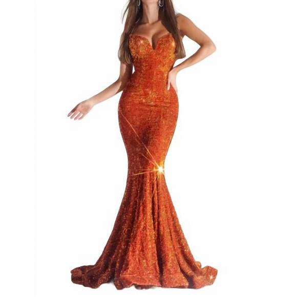 NEW PORTIA&SCARLETT strapless sequin mermaid dress. in...
